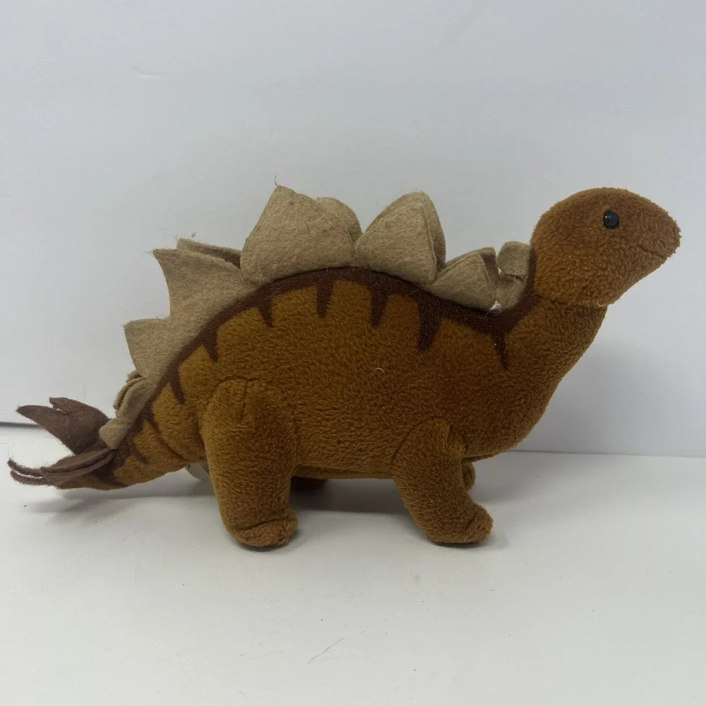 Vintage Dakin Brown Dinosaur‎ Plush Stuffed Animal Toy 9.5